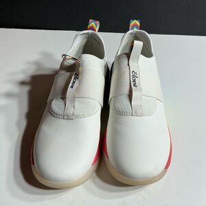 Love CLOVE White Sneakers with Rainbow Accents
